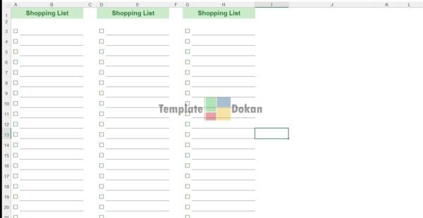 Shopping List (Printable)